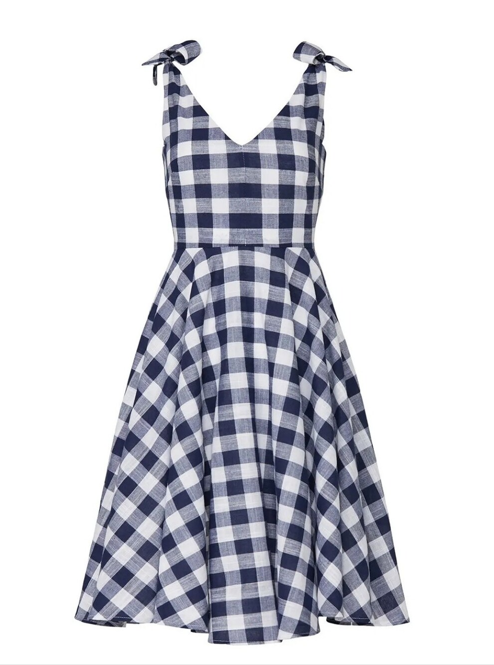 Slate & Willow Gingham V-Neck Dress
